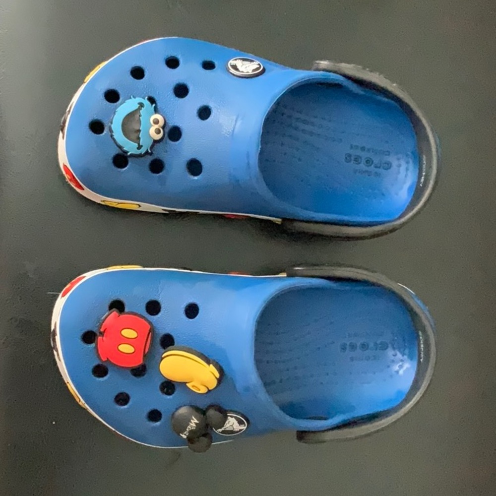 Toddler  CROCS - Size 8 - Blue Mickey Mouse